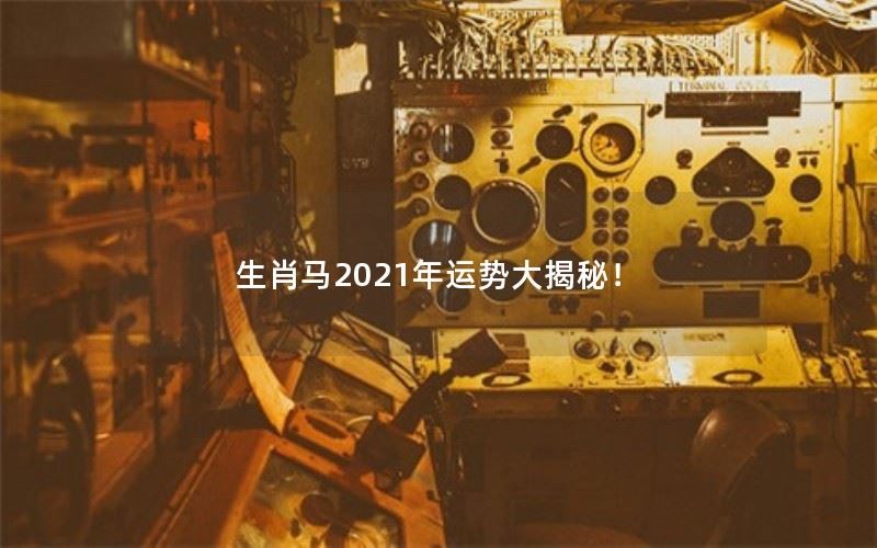 生肖马2021年运势大揭秘！
