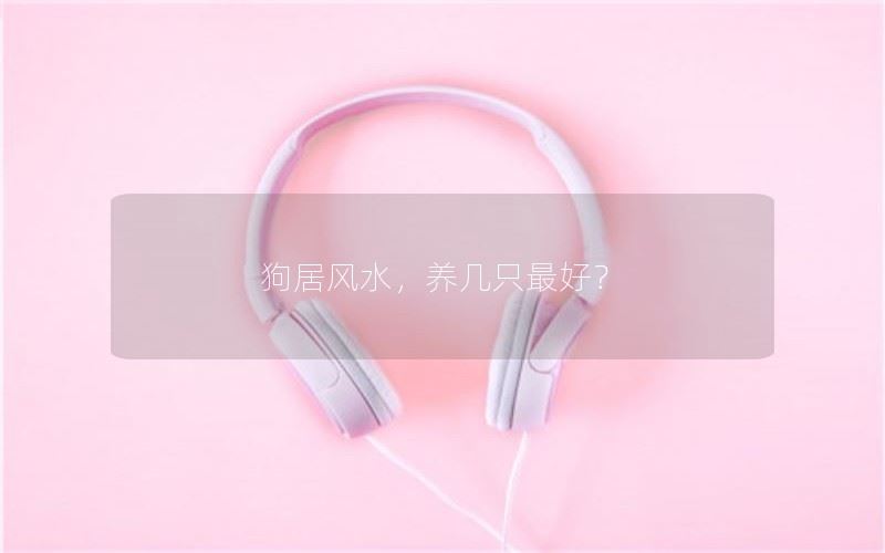 狗居风水，养几只最好？